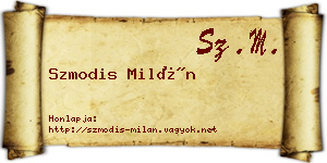 Szmodis Milán névjegykártya